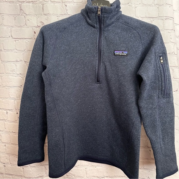Patagonia Better Sweater 1/4 Zip Women Size XS Navy Blue Fleece Pullover Jacket - Picture 1 of 8